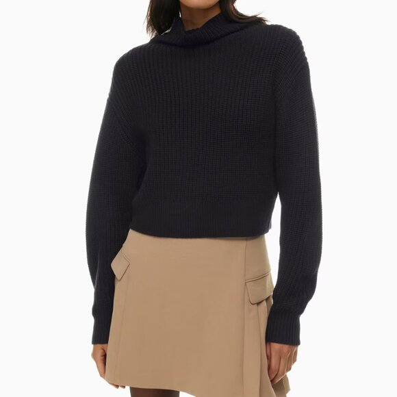 NWT Wilfred Montpellier Merino Wool Waist Turtleneck size xs - Picture 8 of 9